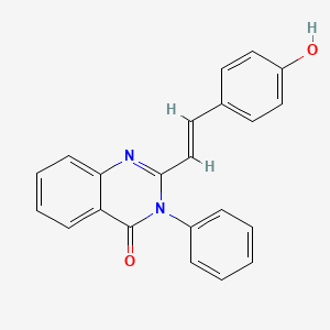 2-[(E)-2-(4-hydroxyphenyl)ethenyl]-3-phenylquinazolin-4(3H)-one