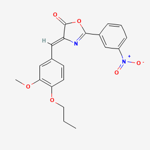 (4Z)-4-(3-methoxy-4-propoxybenzylidene)-2-(3-nitrophenyl)-1,3-oxazol-5(4H)-one