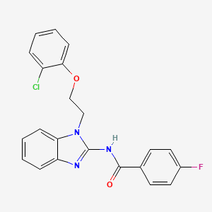 N-{1-[2-(2-chlorophenoxy)ethyl]-1H-benzimidazol-2-yl}-4-fluorobenzamide