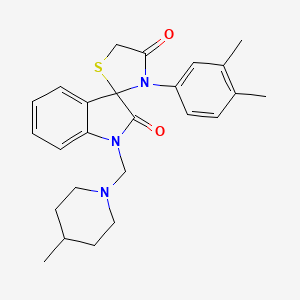 3'-(3,4-dimethylphenyl)-1-[(4-methylpiperidin-1-yl)methyl]-4'H-spiro[indole-3,2'-[1,3]thiazolidine]-2,4'(1H)-dione