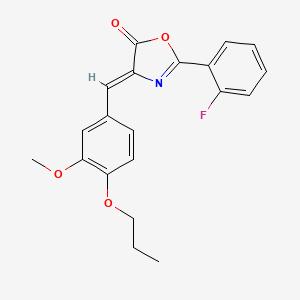 (4Z)-2-(2-fluorophenyl)-4-(3-methoxy-4-propoxybenzylidene)-1,3-oxazol-5(4H)-one