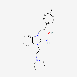 2-{3-[2-(diethylamino)ethyl]-2-imino-2,3-dihydro-1H-benzimidazol-1-yl}-1-(4-methylphenyl)ethanol