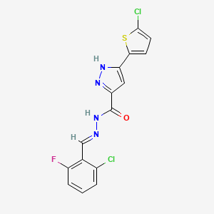 N'-(2-CL-6-Fluorobenzylidene)-3-(5-CL-2-thienyl)-1H-pyrazole-5-carbohydrazide