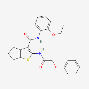 N-(2-ethoxyphenyl)-2-(2-phenoxyacetamido)-4H,5H,6H-cyclopenta[b]thiophene-3-carboxamide