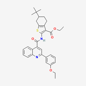 Ethyl 6-tert-butyl-2-({[2-(3-ethoxyphenyl)quinolin-4-yl]carbonyl}amino)-4,5,6,7-tetrahydro-1-benzothiophene-3-carboxylate