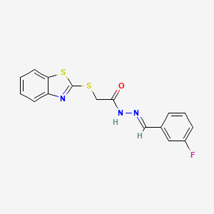 2-(1,3-Benzothiazol-2-ylsulfanyl)-N'-[(E)-(3-fluorophenyl)methylidene]acetohydrazide