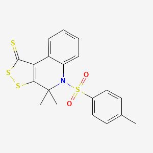 4,4-dimethyl-5-[(4-methylphenyl)sulfonyl]-4,5-dihydro-1H-[1,2]dithiolo[3,4-c]quinoline-1-thione