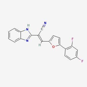 (2E)-2-(1H-benzimidazol-2-yl)-3-[5-(2,4-difluorophenyl)furan-2-yl]prop-2-enenitrile