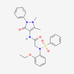 N~1~-(1,5-dimethyl-3-oxo-2-phenyl-2,3-dihydro-1H-pyrazol-4-yl)-N~2~-(2-ethoxyphenyl)-N~2~-(phenylsulfonyl)glycinamide