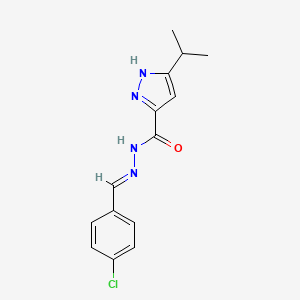 N'-(4-Chlorobenzylidene)-3-isopropyl-1H-pyrazole-5-carbohydrazide