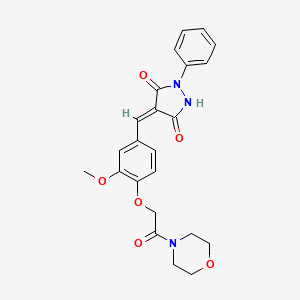 (4E)-4-{3-methoxy-4-[2-(morpholin-4-yl)-2-oxoethoxy]benzylidene}-1-phenylpyrazolidine-3,5-dione