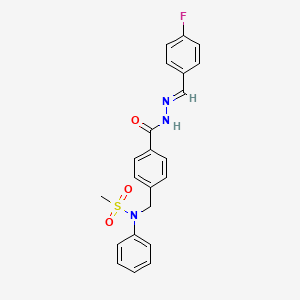 N-(4-{[(2E)-2-(4-fluorobenzylidene)hydrazinyl]carbonyl}benzyl)-N-phenylmethanesulfonamide