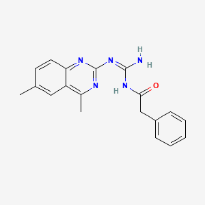 N-[(E)-Amino[(4,6-dimethylquinazolin-2-YL)amino]methylidene]-2-phenylacetamide