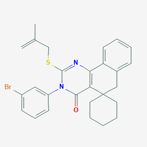 3-(3-bromophenyl)-2-[(2-methylprop-2-en-1-yl)sulfanyl]-3H-spiro[benzo[h]quinazoline-5,1'-cyclohexan]-4(6H)-one