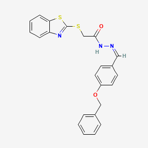 2-(1,3-Benzothiazol-2-ylsulfanyl)-N'-[(Z)-[4-(benzyloxy)phenyl]methylidene]acetohydrazide