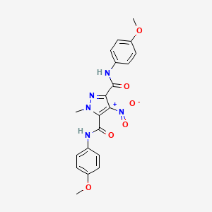 N,N'-bis(4-methoxyphenyl)-1-methyl-4-nitro-1H-pyrazole-3,5-dicarboxamide