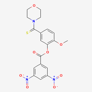 2-Methoxy-5-(morpholin-4-ylcarbonothioyl)phenyl 3,5-dinitrobenzoate