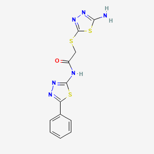 2-[(5-amino-1,3,4-thiadiazol-2-yl)sulfanyl]-N-(5-phenyl-1,3,4-thiadiazol-2-yl)acetamide