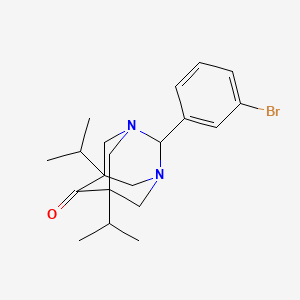 2-(3-Bromophenyl)-5,7-diisopropyl-1,3-diazatricyclo[3.3.1.1~3,7~]decan-6-one