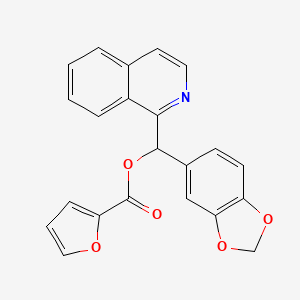 1,3-Benzodioxol-5-yl(isoquinolin-1-yl)methyl 2-furoate