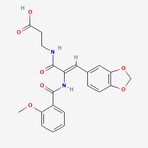 3-[(2Z)-3-(2H-1,3-Benzodioxol-5-YL)-2-[(2-methoxyphenyl)formamido]prop-2-enamido]propanoic acid