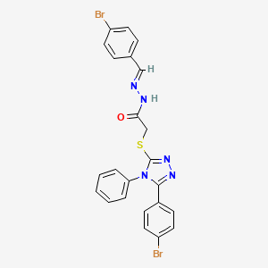 N'-[(E)-(4-bromophenyl)methylidene]-2-{[5-(4-bromophenyl)-4-phenyl-4H-1,2,4-triazol-3-yl]sulfanyl}acetohydrazide