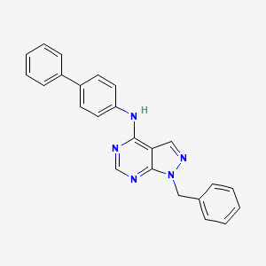 N-[(4E)-1-benzyl-1,7-dihydro-4H-pyrazolo[3,4-d]pyrimidin-4-ylidene]biphenyl-4-amine