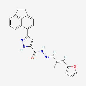 3-(1,2-Dihydro-5-acenaphthylenyl)-N'-[(E,2E)-3-(2-furyl)-2-methyl-2-propenylidene]-1H-pyrazole-5-carbohydrazide