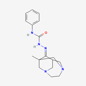 (2Z)-2-(1-methyl-3,6-diazatricyclo[4.3.1.1~3,8~]undec-9-ylidene)-N-phenylhydrazinecarboxamide