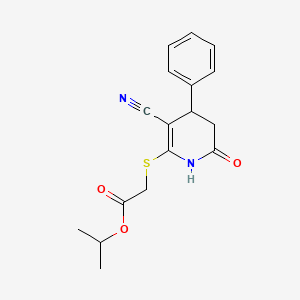 Propan-2-yl [(3-cyano-6-oxo-4-phenyl-1,4,5,6-tetrahydropyridin-2-yl)sulfanyl]acetate