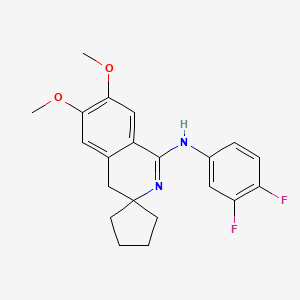 N-[(1'Z)-6',7'-dimethoxy-2'H-spiro[cyclopentane-1,3'-isoquinolin]-1'(4'H)-ylidene]-3,4-difluoroaniline