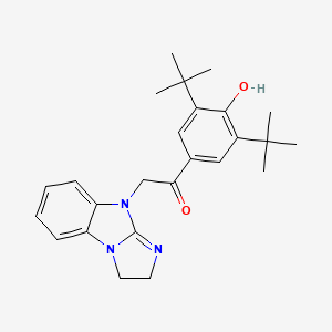 1-(3,5-di-tert-butyl-4-hydroxyphenyl)-2-(2,3-dihydro-9H-imidazo[1,2-a]benzimidazol-9-yl)ethanone