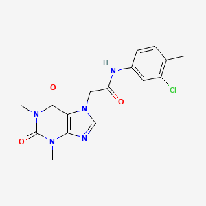 N-(3-chloro-4-methylphenyl)-2-(1,3-dimethyl-2,6-dioxopurin-7-yl)acetamide