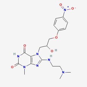 8-{[2-(dimethylamino)ethyl]amino}-7-[2-hydroxy-3-(4-nitrophenoxy)propyl]-3-methyl-3,7-dihydro-1H-purine-2,6-dione