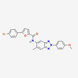 5-(4-bromophenyl)-N-[2-(4-methoxyphenyl)-6-methyl-2H-benzotriazol-5-yl]furan-2-carboxamide