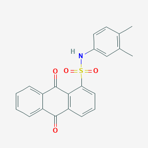 N-(3,4-Dimethylphenyl)-9,10-dioxo-9,10-dihydroanthracene-1-sulfonamide