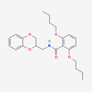 2,6-dibutoxy-N-(2,3-dihydro-1,4-benzodioxin-2-ylmethyl)benzamide