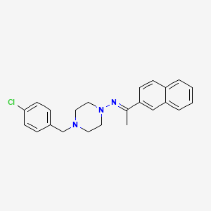 N-(4-(4-Chlorobenzyl)-1-piperazinyl)-N-(1-(2-naphthyl)ethylidene)amine