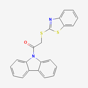 2-(1,3-benzothiazol-2-ylsulfanyl)-1-(9H-carbazol-9-yl)ethanone