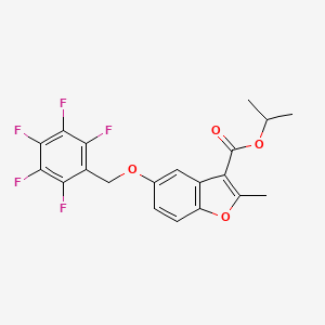 Propan-2-yl 2-methyl-5-[(2,3,4,5,6-pentafluorophenyl)methoxy]-1-benzofuran-3-carboxylate