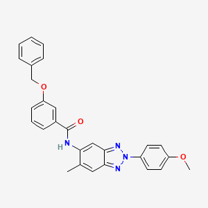 3-(benzyloxy)-N-[2-(4-methoxyphenyl)-6-methyl-2H-benzotriazol-5-yl]benzamide