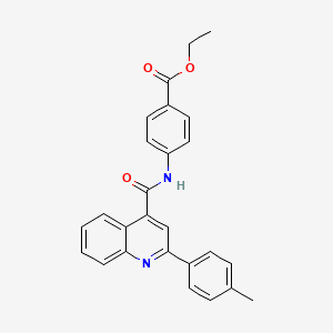 Ethyl 4-[2-(4-methylphenyl)quinoline-4-amido]benzoate