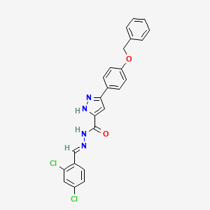 3-[4-(benzyloxy)phenyl]-N'-[(E)-(2,4-dichlorophenyl)methylidene]-1H-pyrazole-5-carbohydrazide