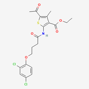 Ethyl 5-acetyl-2-{[4-(2,4-dichlorophenoxy)butanoyl]amino}-4-methylthiophene-3-carboxylate