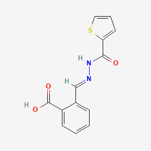 2-{(E)-[2-(thiophen-2-ylcarbonyl)hydrazinylidene]methyl}benzoic acid