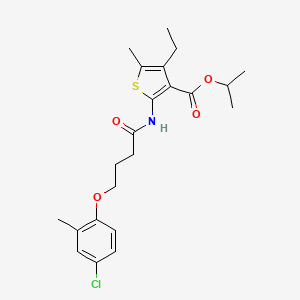 Propan-2-yl 2-{[4-(4-chloro-2-methylphenoxy)butanoyl]amino}-4-ethyl-5-methylthiophene-3-carboxylate