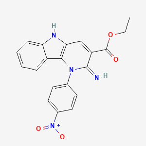 ethyl 2-amino-1-(4-nitrophenyl)-1H-pyrido[3,2-b]indole-3-carboxylate