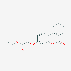 Ethyl 2-((6-oxo-7,8,9,10-tetrahydro-6H-benzo(C)chromen-3-YL)oxy)propanoate