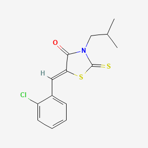 (5Z)-5-(2-chlorobenzylidene)-3-(2-methylpropyl)-2-thioxo-1,3-thiazolidin-4-one