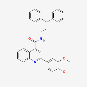 2-(3,4-dimethoxyphenyl)-N-(3,3-diphenylpropyl)quinoline-4-carboxamide